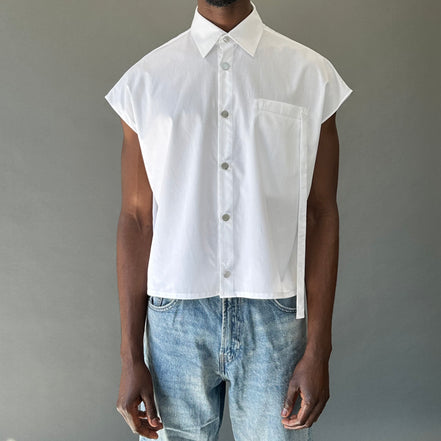 TAKE FLIGHT Cropped Sleeveless Boxy Shirt