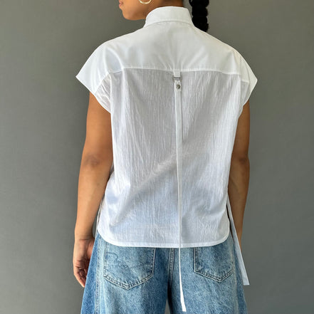 TAKE FLIGHT Cropped Sleeveless Boxy Shirt