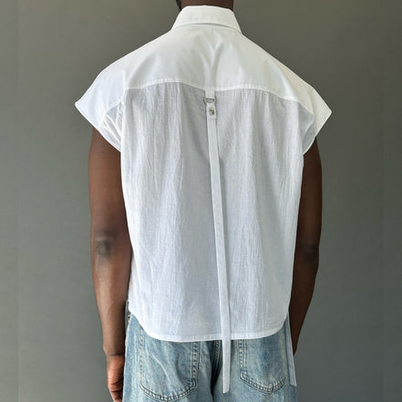 TAKE FLIGHT Cropped Sleeveless Boxy Shirt