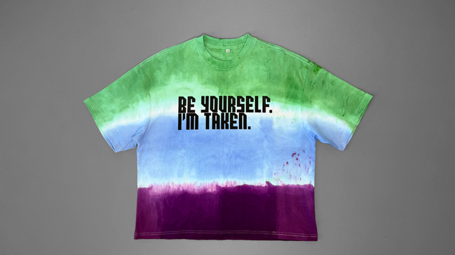 BE YOURSELF, IM TAKEN BARCODE TEE