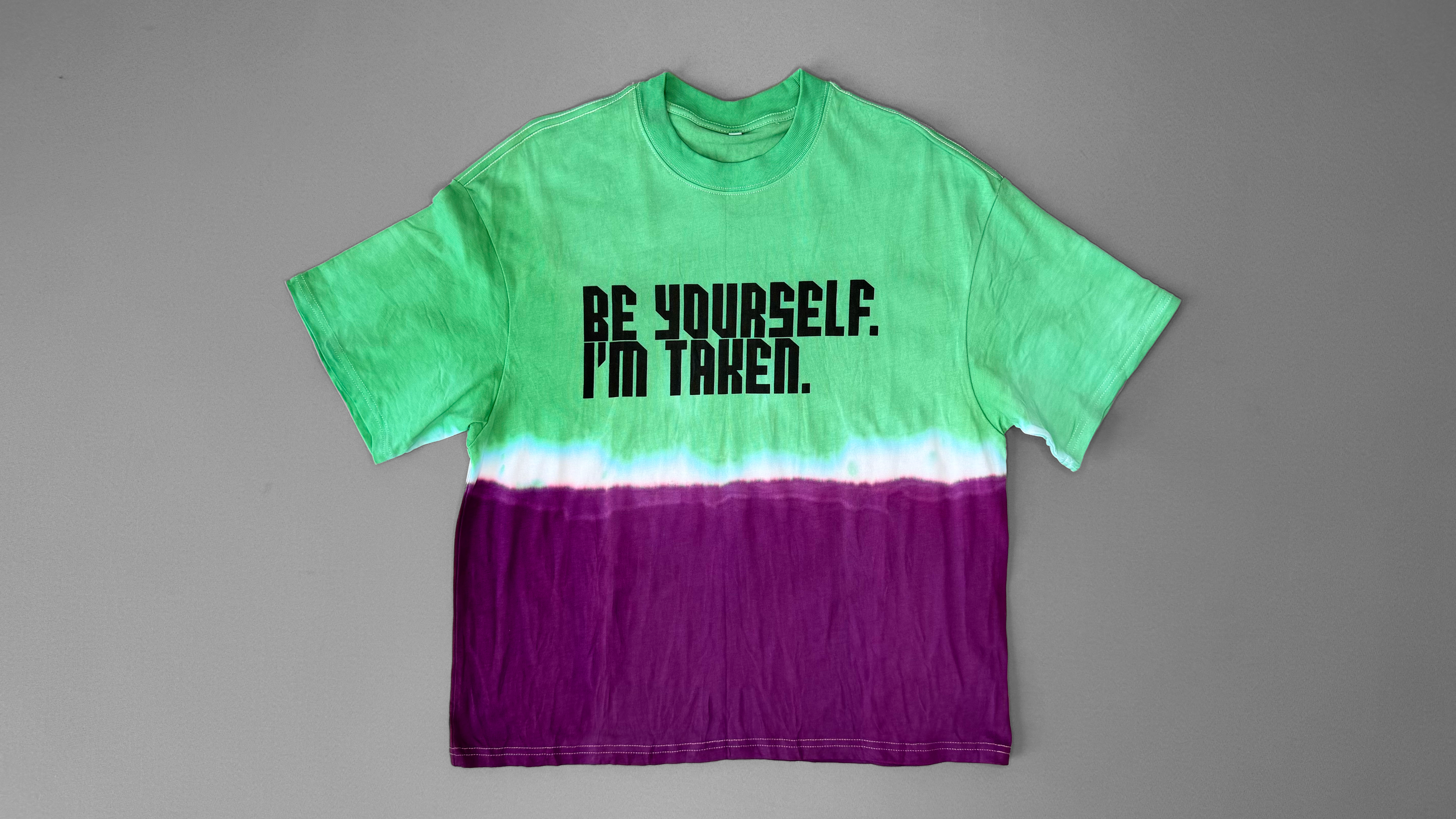 BE YOURSELF, IM TAKEN BARCODE TEE