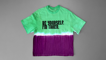 BE YOURSELF, IM TAKEN BARCODE TEE