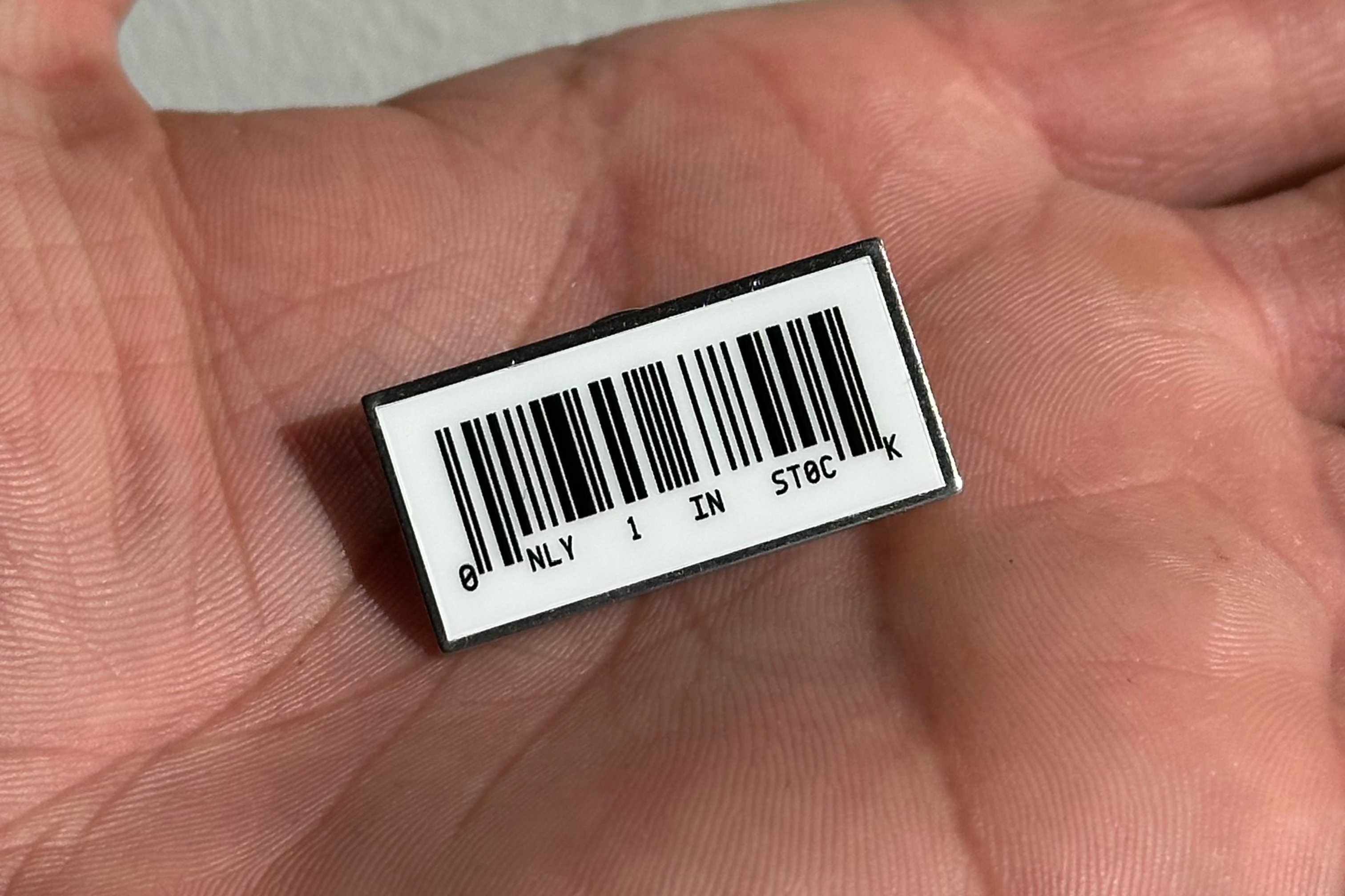 Barcode Only 1 In Stock Pin