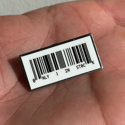 Barcode Only 1 In Stock Pin