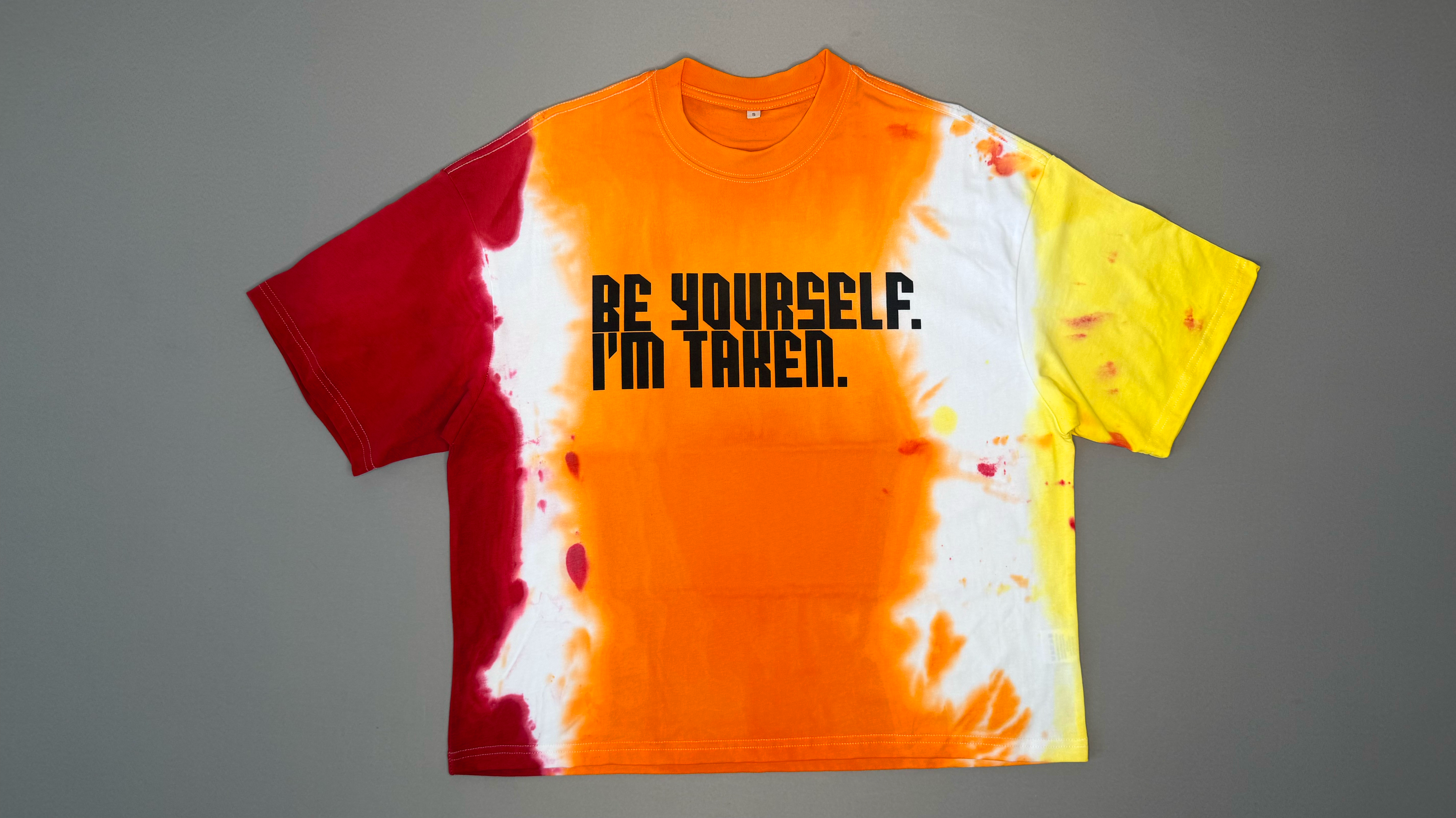 BE YOURSELF, IM TAKEN BARCODE TEE