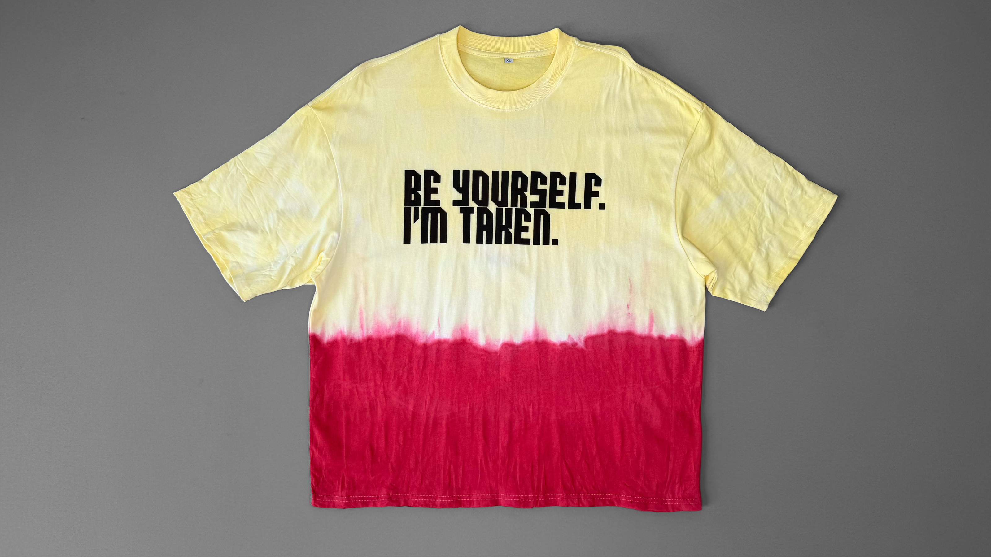 BE YOURSELF, IM TAKEN BARCODE TEE