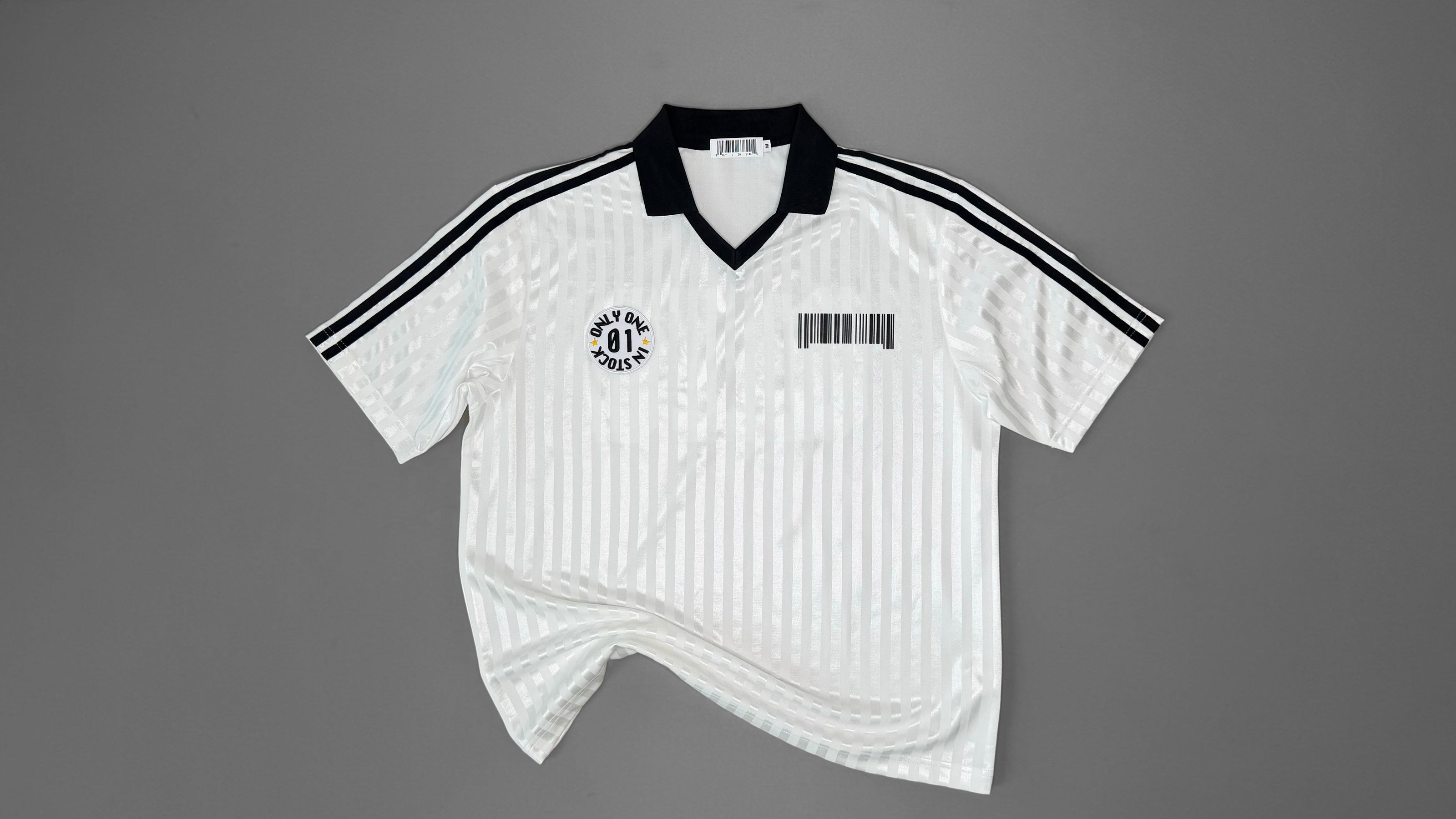O1IS Contrast Collar Striped Soccer Jersey